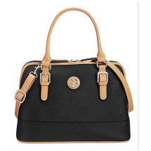GIANI BERNINI Saffiano Dome Satchel Black