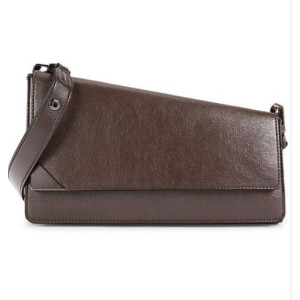 Calvin Klein Basalt Faux Leather Crossbody Java